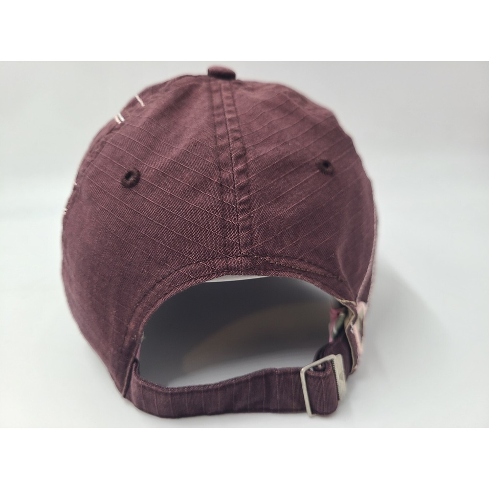 Women Adidas Trefoil Strapback Adjustable Hat Cap Baseball Casual Mom Brown Pink - Picture 8 of 13